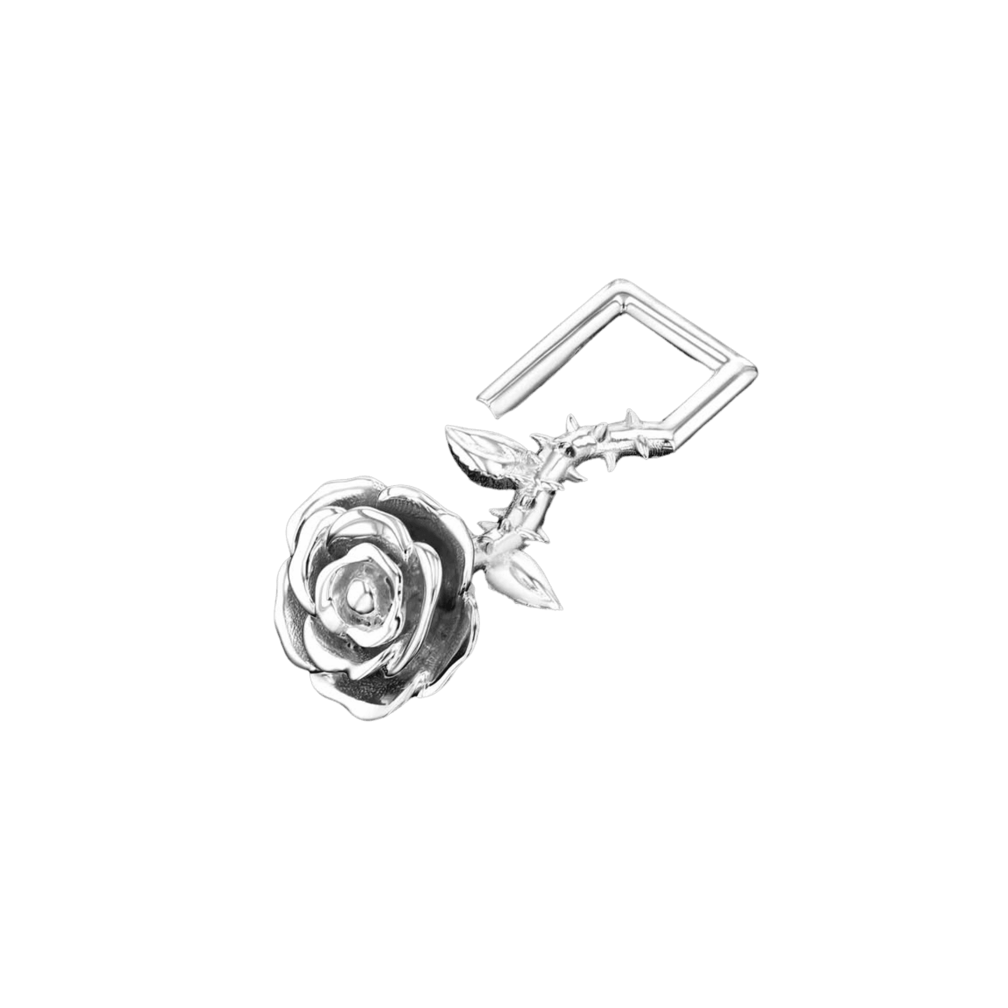 Silver rose pendant